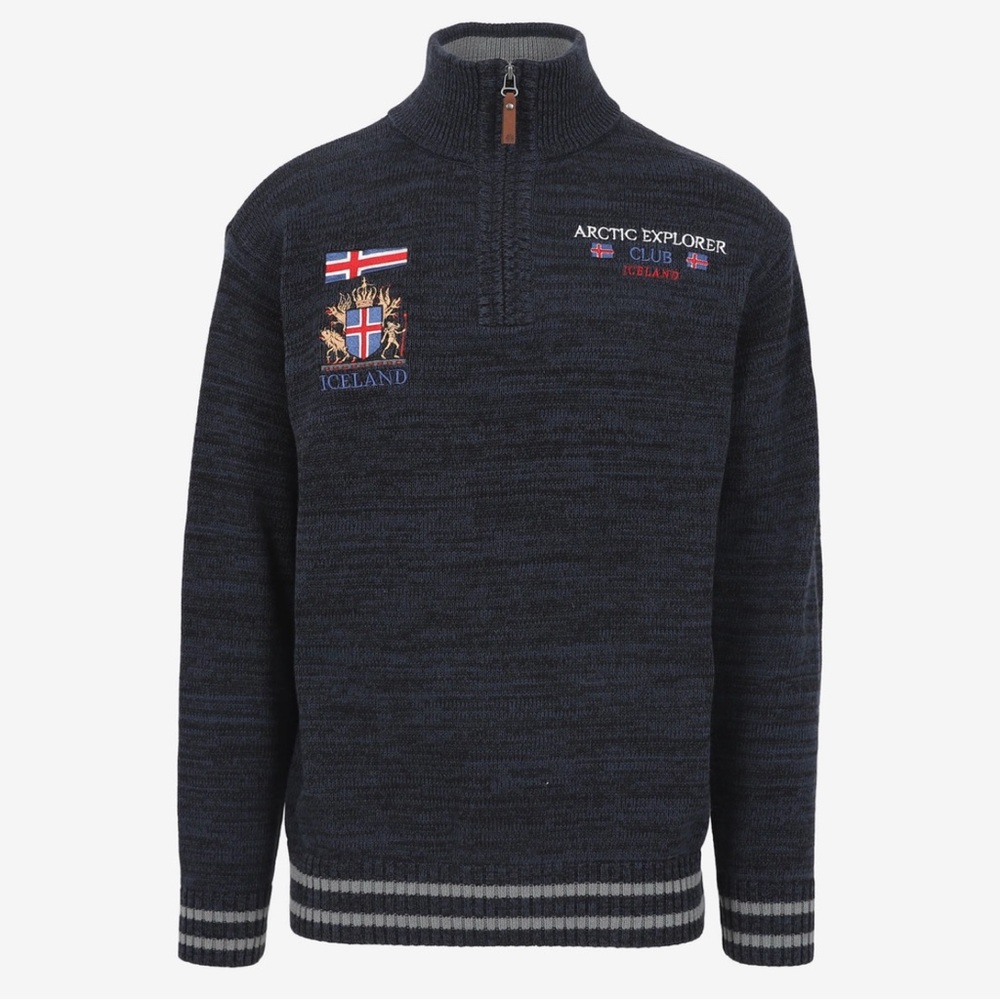 NWT ICEWEAR Blue Thor Jumper With Icelandic Flag Sweater Men’s Small